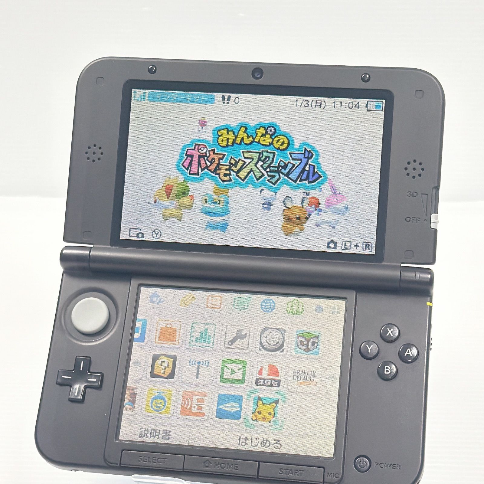 ニンテンドー 3DSLL ブルーブラック 良品 内蔵ソフトあり みんなの 