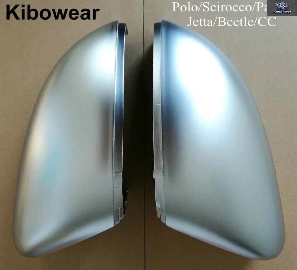 KIBOWEAR POLO 6R 6C ABS シルバー サイドウィングミラーカバーキャップ VW SCIROCCO PASSAT B7 CC BEETLE