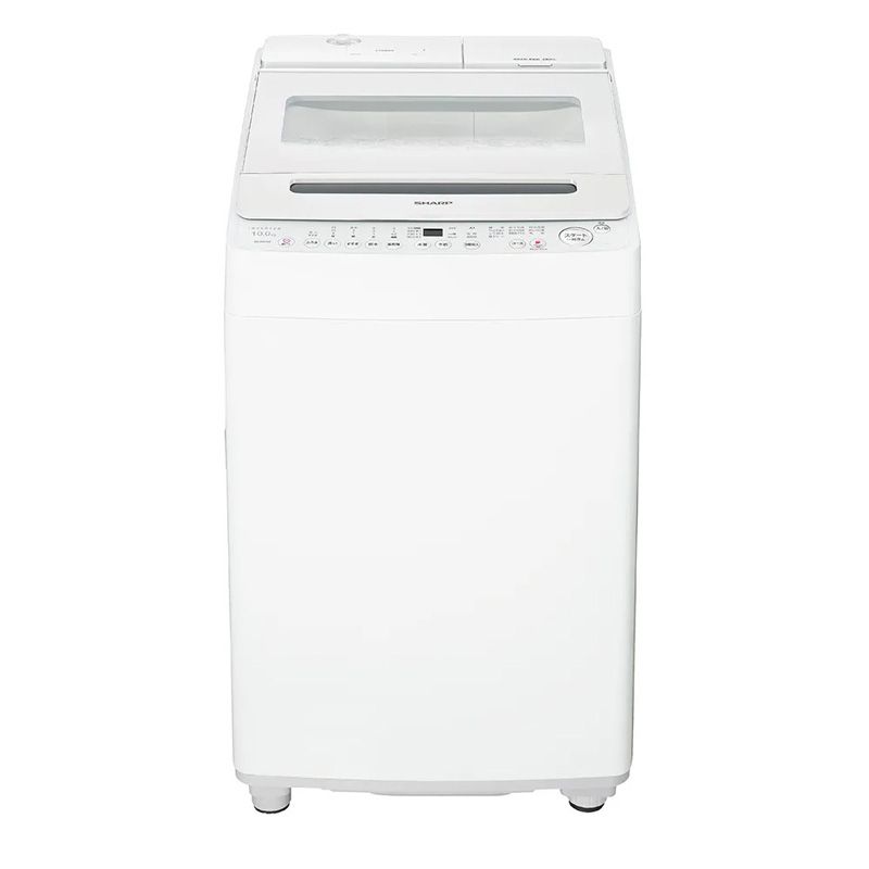 メーカー正規品 新品 SHARP シャープ 全自動洗濯機 穴なし槽 ES-SW10K-W ホワイト 10kg 縦型 自動投入 スマホ対応