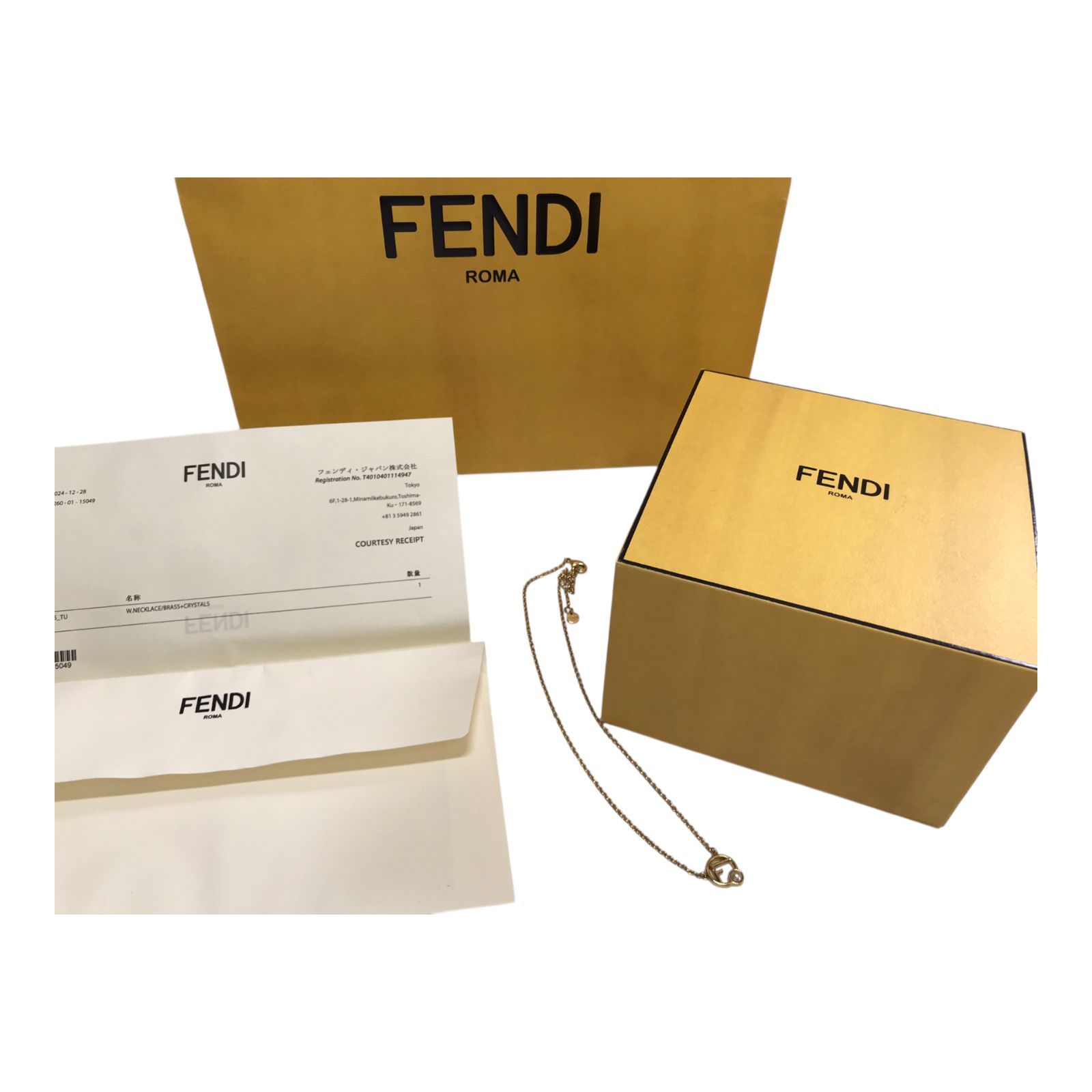 FENDI エフイズフェンディネックレス 8AK324 パール ゴールド