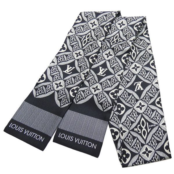 LOUIS VUITTON バンドー リボンスカーフ 中古A】ルイ・ヴィトン LOUIS VUITTON シルク リボンスカーフ