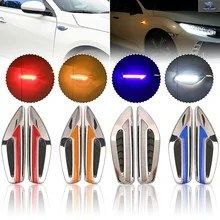 12V 車用 LED サイドマーカーライト 葉っぱ型 流れるようなターンシグナル 防水ランプ サイドインジケーター