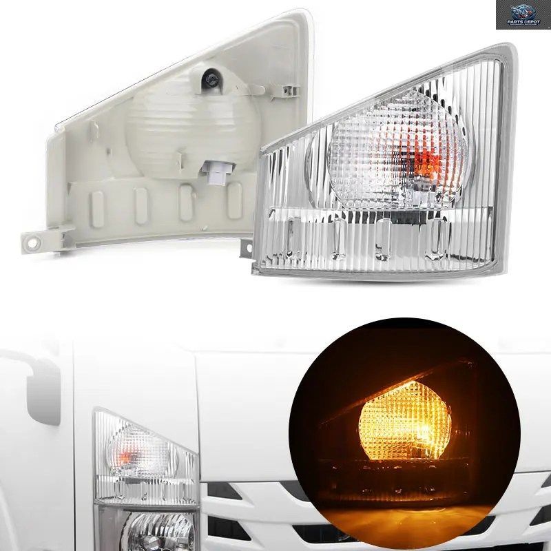 トラック用フロントイエローコーナーライト 12V インジケーター パーキングランプ ISUZU NPR NQR 700P 2008 - 13 - 2020 フォグランプ