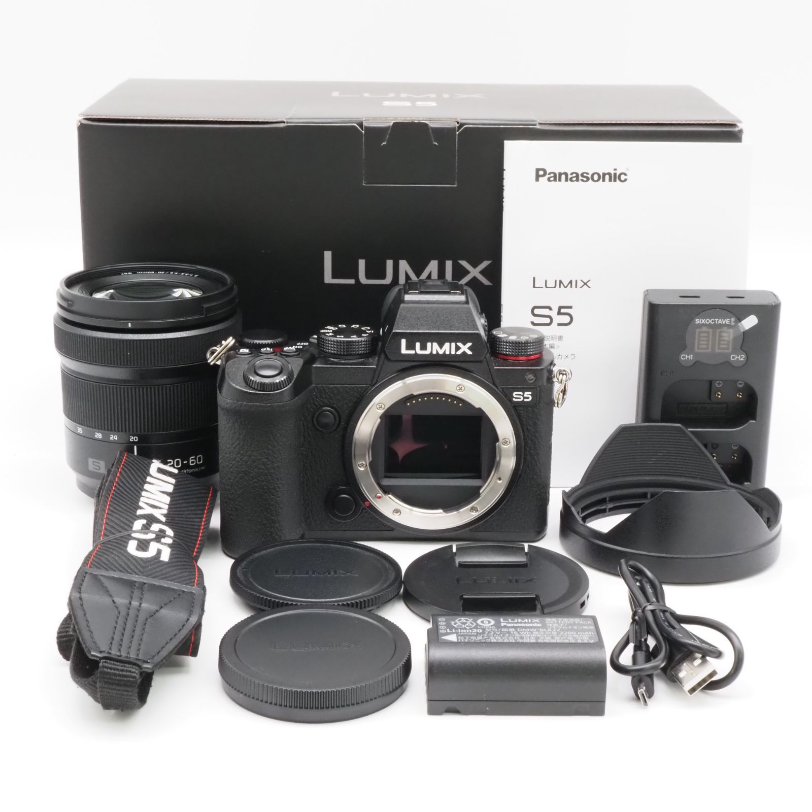 Panasonic LUMIX S5 標準ズームレンズキット 小型 軽量モデル ブラック DC-S5K-K