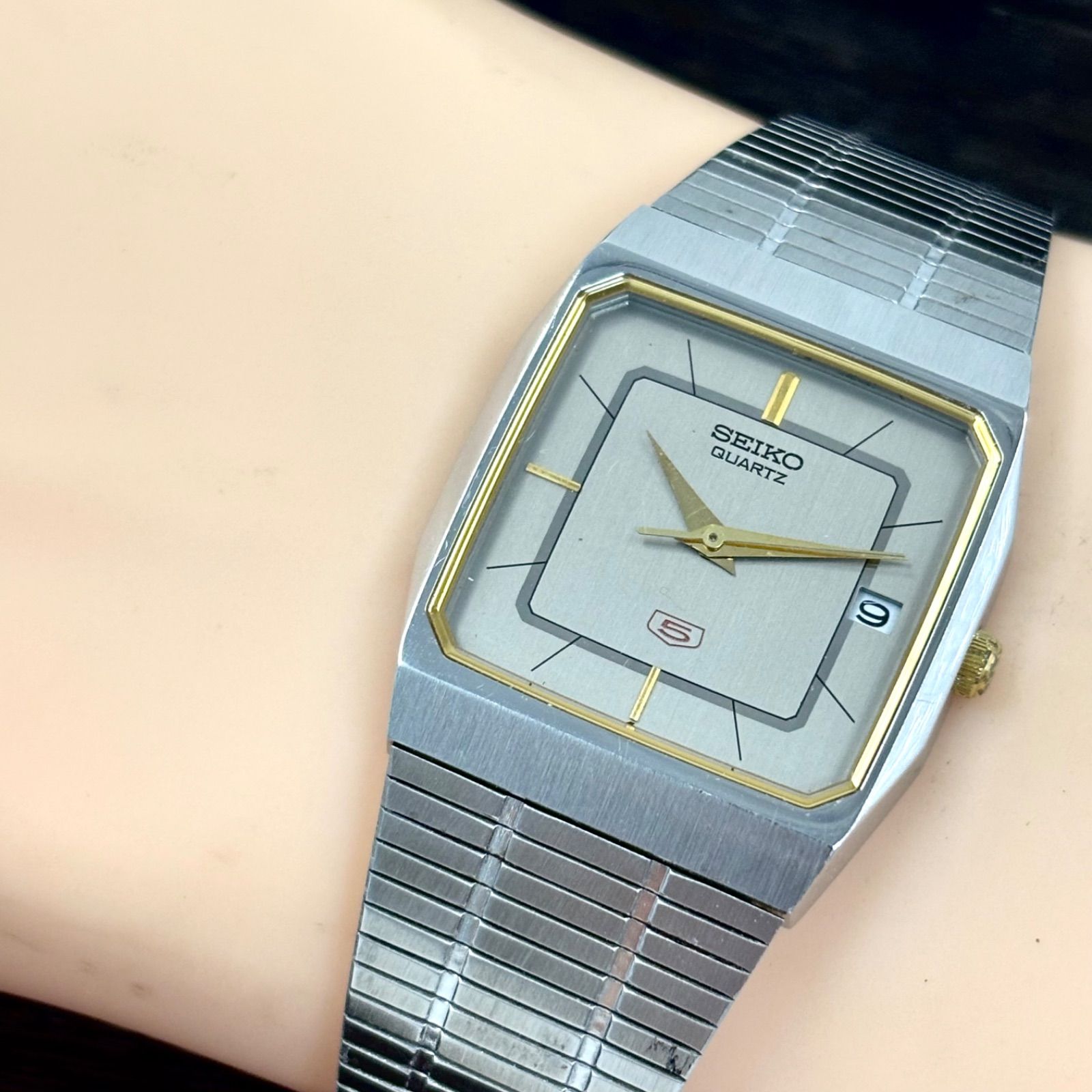 稼働/超希少】SEIKO 5/セイコーファイブ 腕時計 スクエア クォーツ