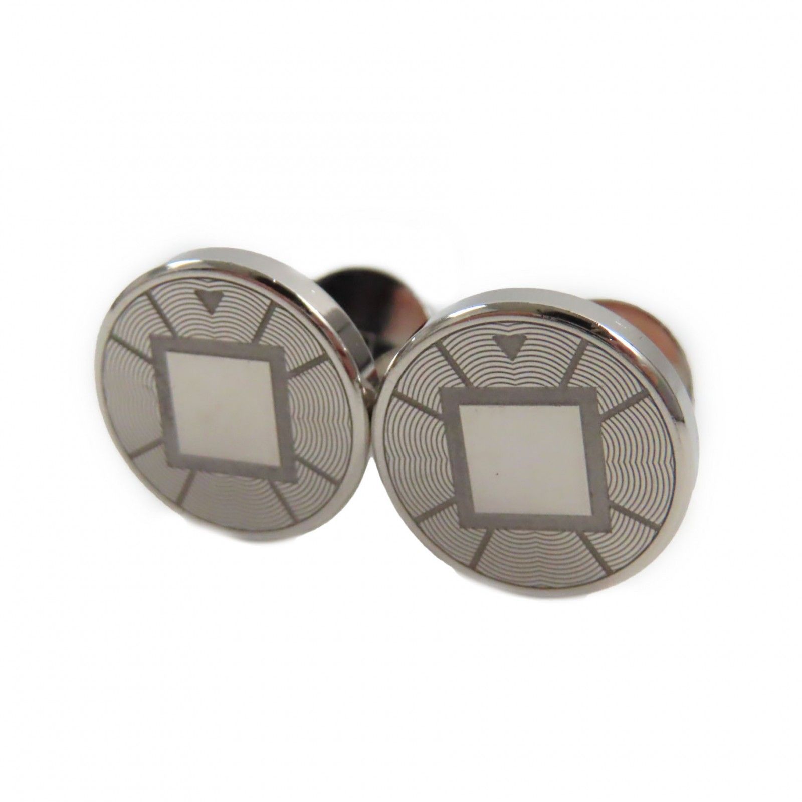 【ドンドン見直し】良品●Cartier カルティエ AG925 ロゴ刻印入り ラウンドシェイプ カフリンクス カフスボタン シルバー フランス製 重量16.64g メンズ ビジネスおすすめ◎