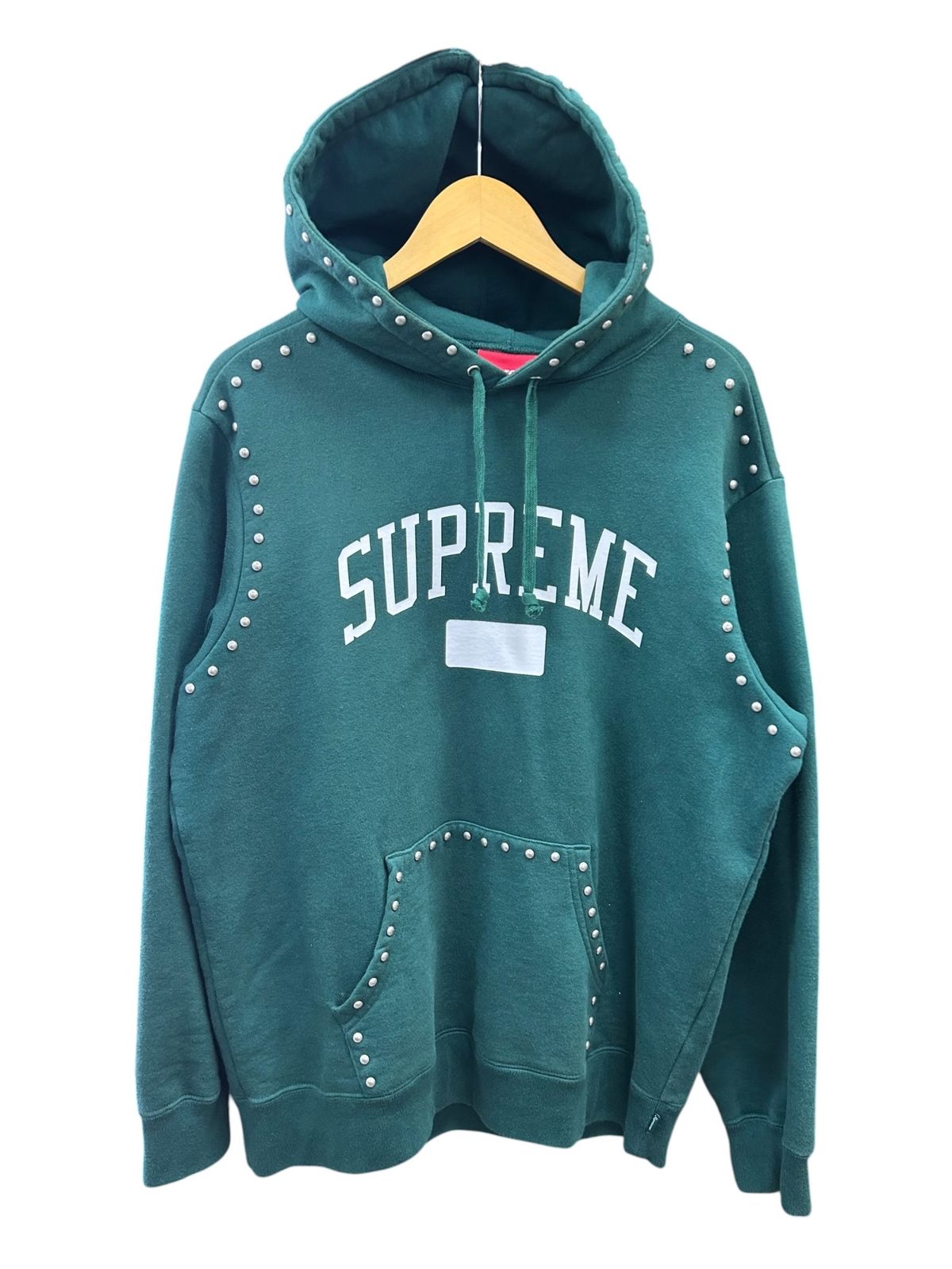 Supreme (シュプリーム) 18AW Studded Hooded スタッズ パーカー フーディー M ダークグリーン メンズ/027