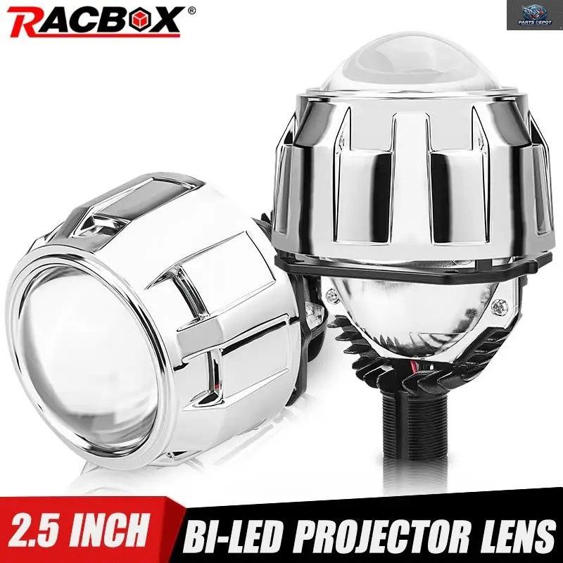 H4 H7 ホワイト バイ LED ヘッドライト プロジェクターレンズ 2.5インチ 100W 9005 9006 ヘッドランプ 12V ハイ/ロービーム 6000K ダイオー