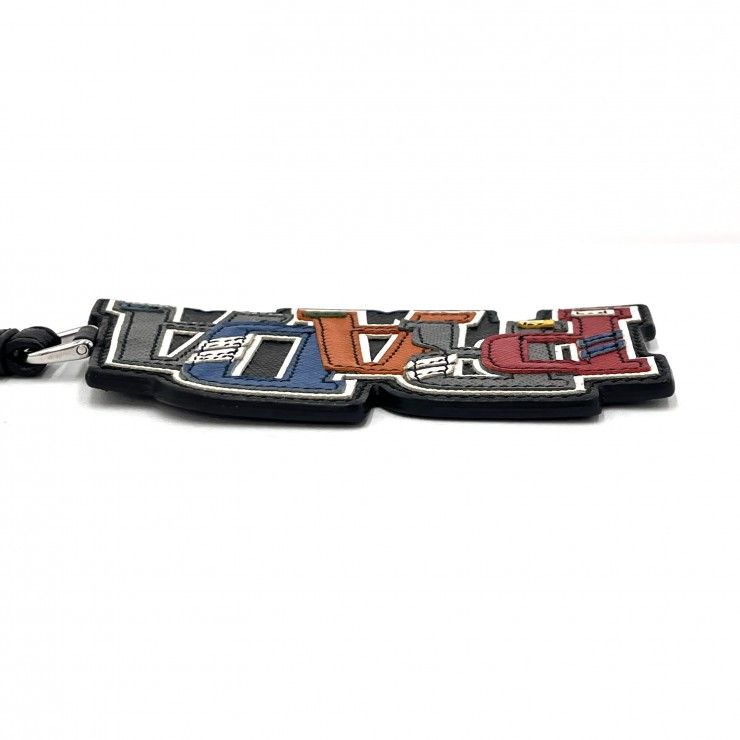 PRADA（プラダ）ロゴ バッグチャーム キーホルダー サフィアーノレザー
