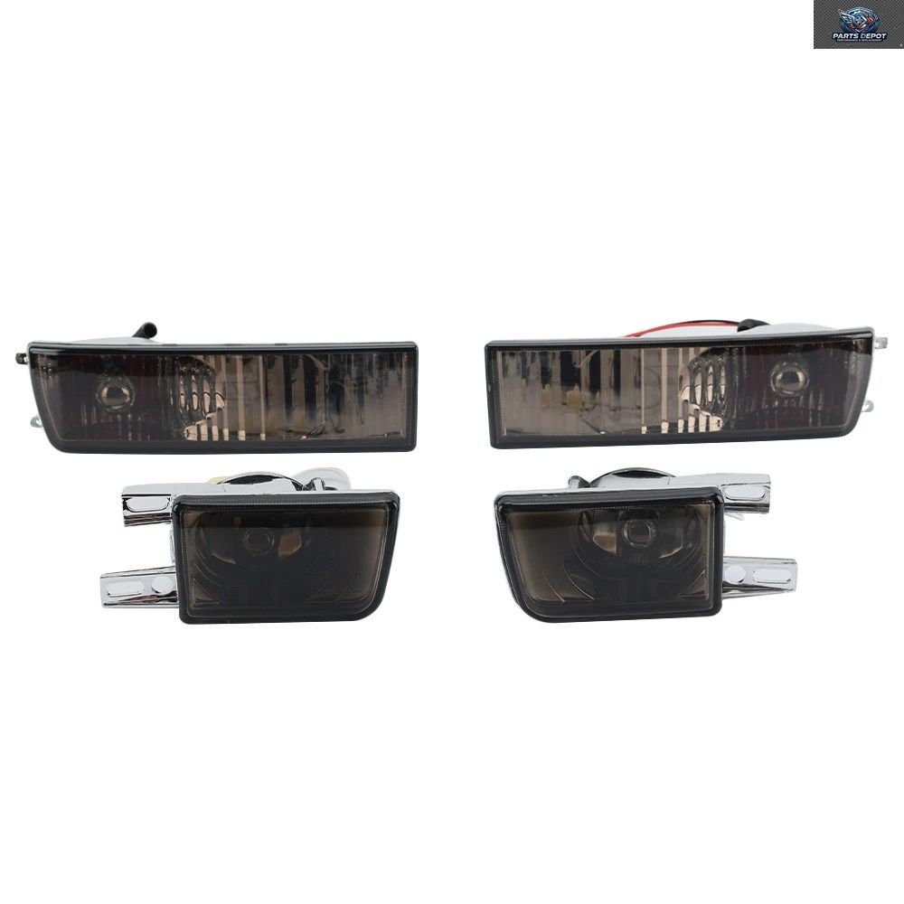 スモークフロントバンパーフォグランプ＋ターンシグナルランプ VWゴルフ3 1992-1997 4個セット