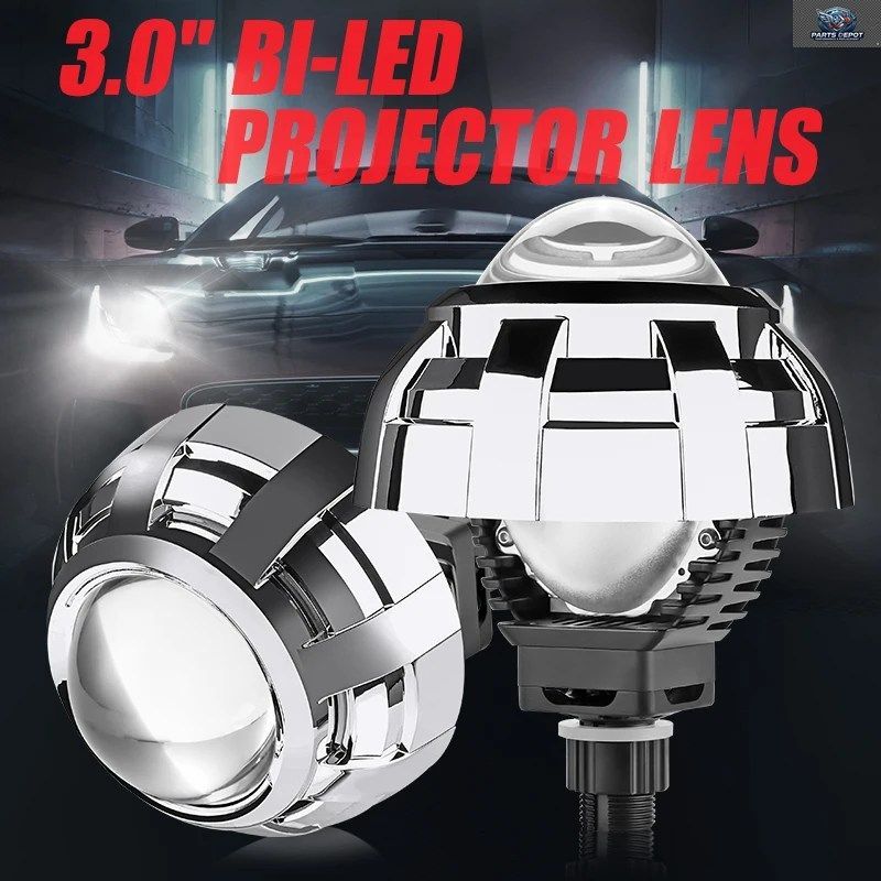 ホワイトバイLEDプロジェクターヘッドライト 12V ハイ/ロービーム 車用 3インチヘッドランプレンズ 3R G5 バイLEDヘッドランプ カースタイ