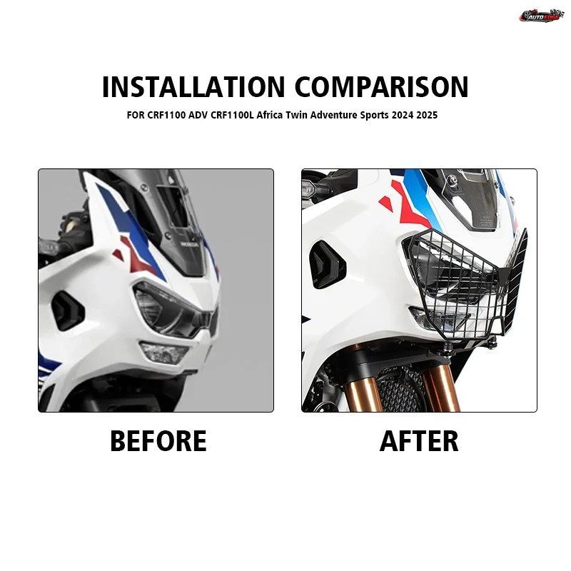 ホンダ CRF1100 フロントヘッドライトグリルガードカバープロテクター装飾 ADV CRF1100L アフリカツイン アドベンチャースポーツ 2024-2025