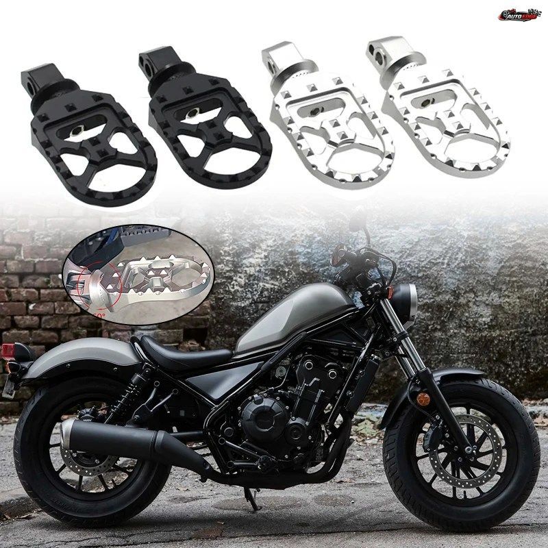 REBEL500 300 調節可能なリアフットレスト フットペグ 回転式フットレスト フットペグ ホンダ CMX500 CMX300 用