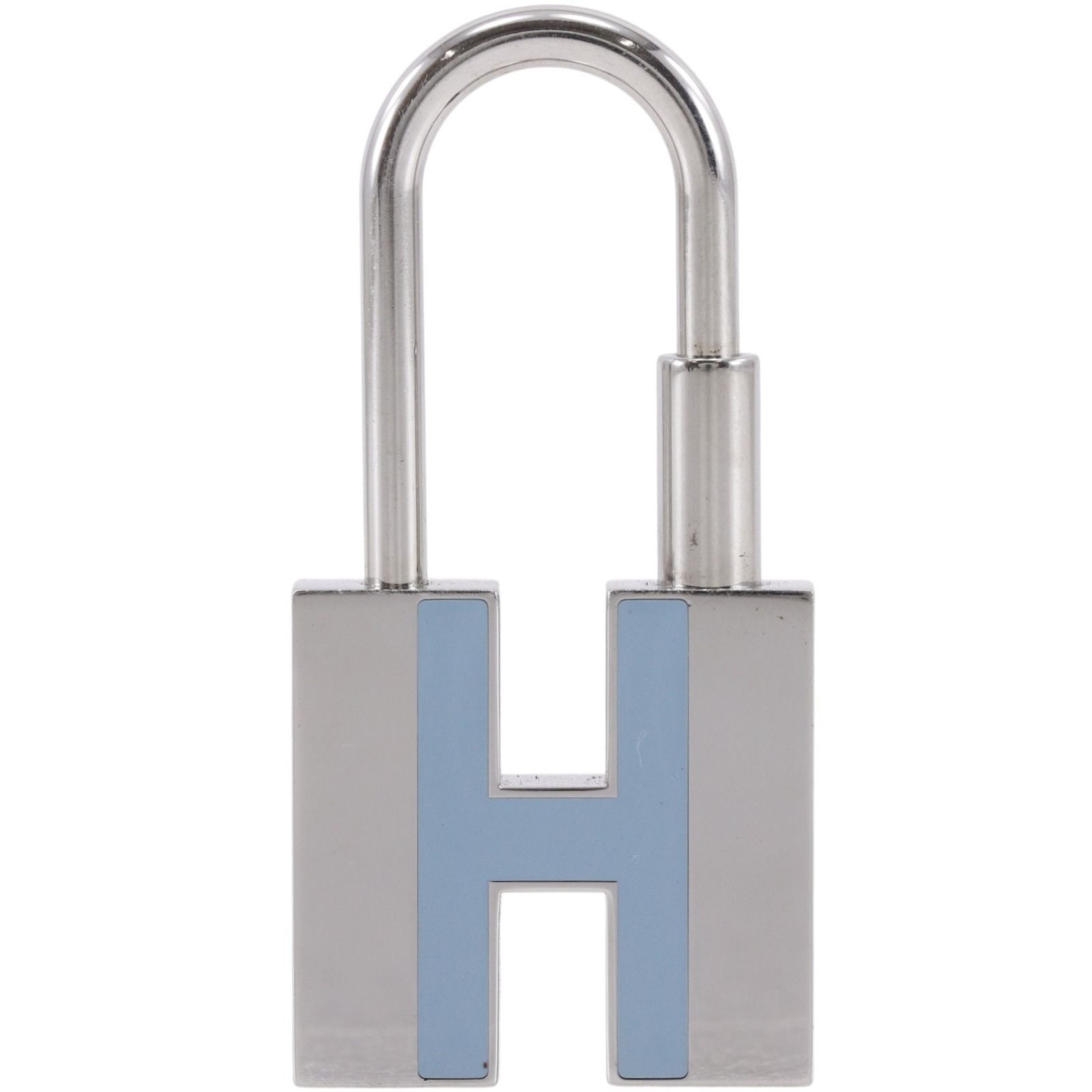 【HERMES】エルメス Hモチーフ バッグチャーム ペンダント 金属製 シルバー ユニセックス カデナ