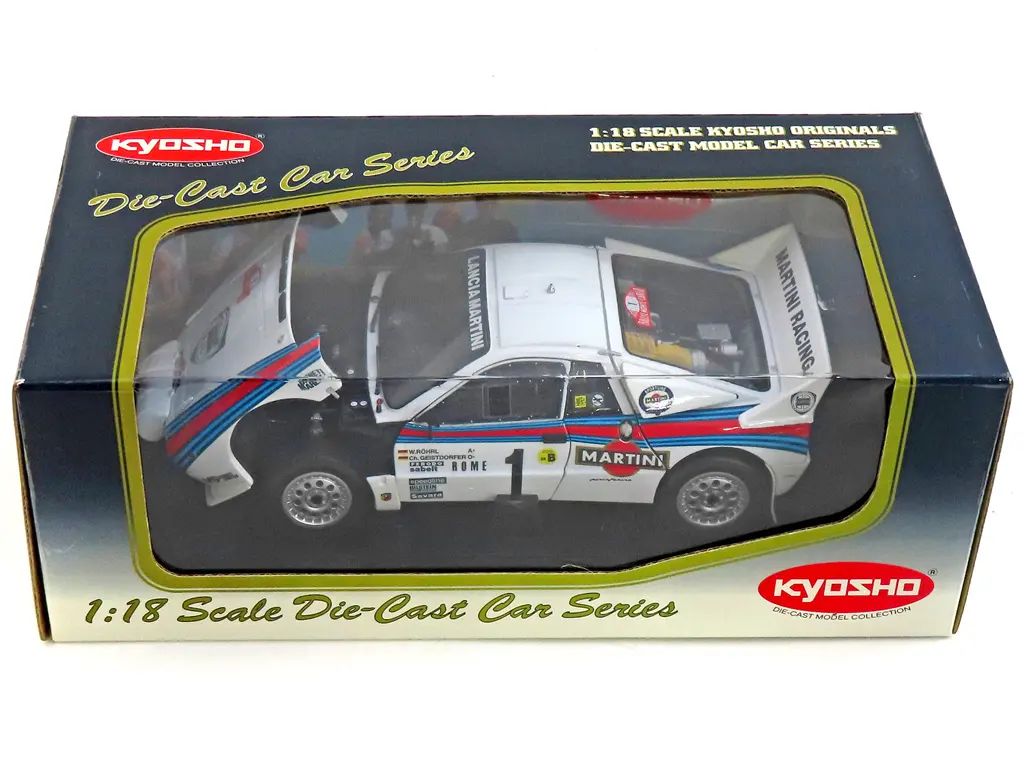 【中古】ミニカー 1/18 ランチア 037 ラリー ’83 モンテカルロ MARTINI #1(ホワイト×レッド×ブルー) [08301B]