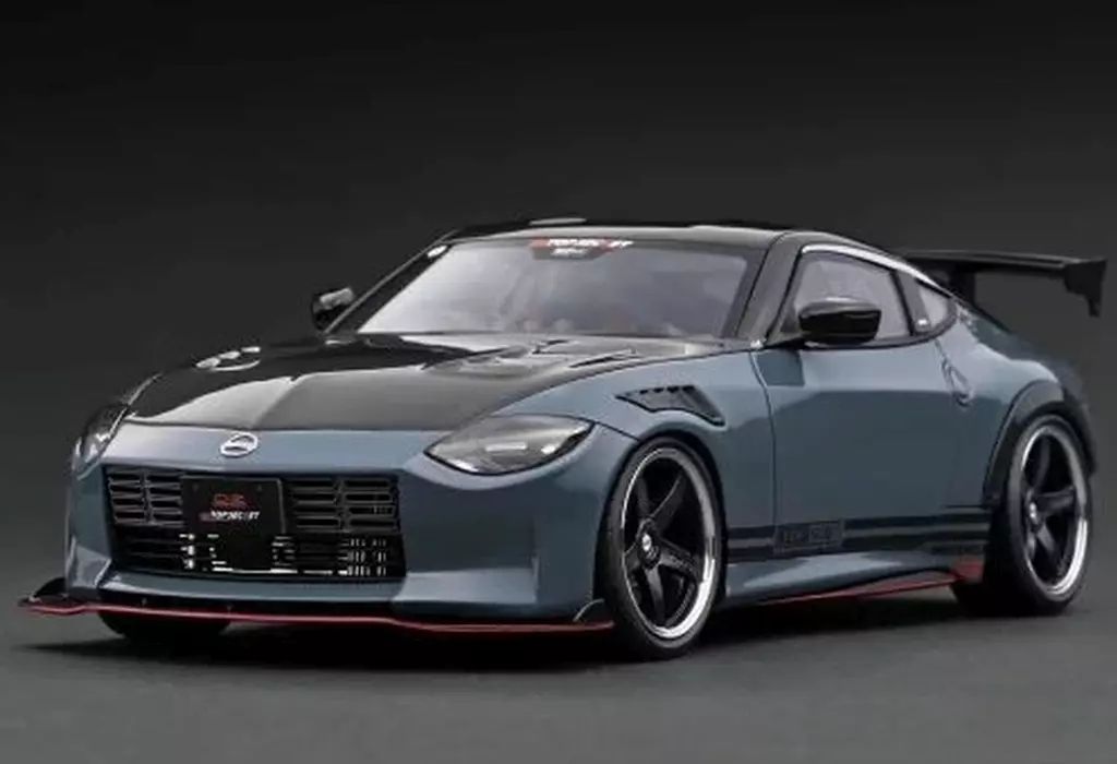 【中古】ミニカー 1/18 TOP SECRET Fairlady Z (RZ34)(ステルスグレー) [IG3388]