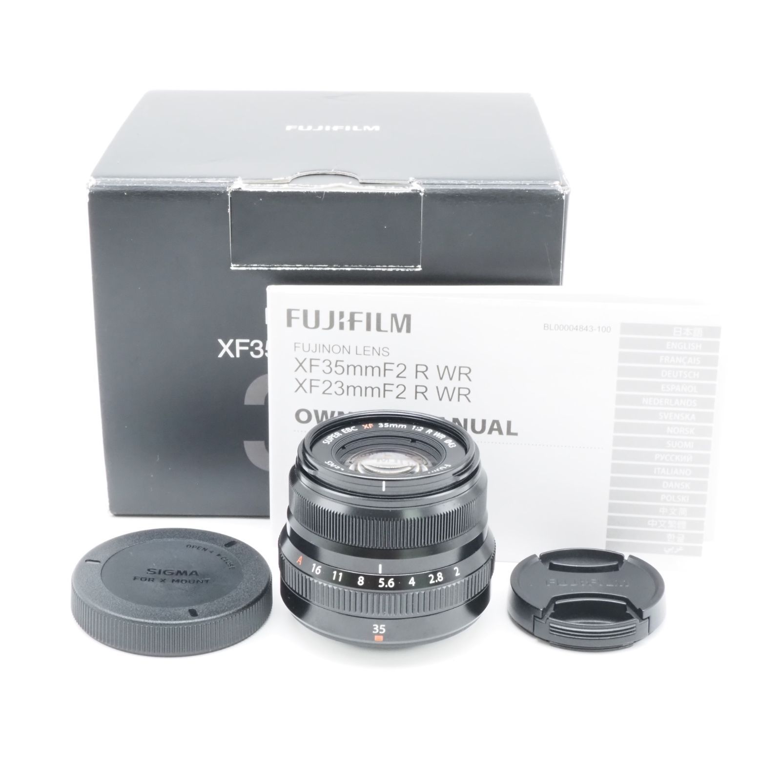 FUJIFILM XF 35mm F2 R WR B ブラック X交換レンズ フジノン 単焦点 標準 コンパクト 35mm F2 防塵防滴耐低温 絞りリング ブラック