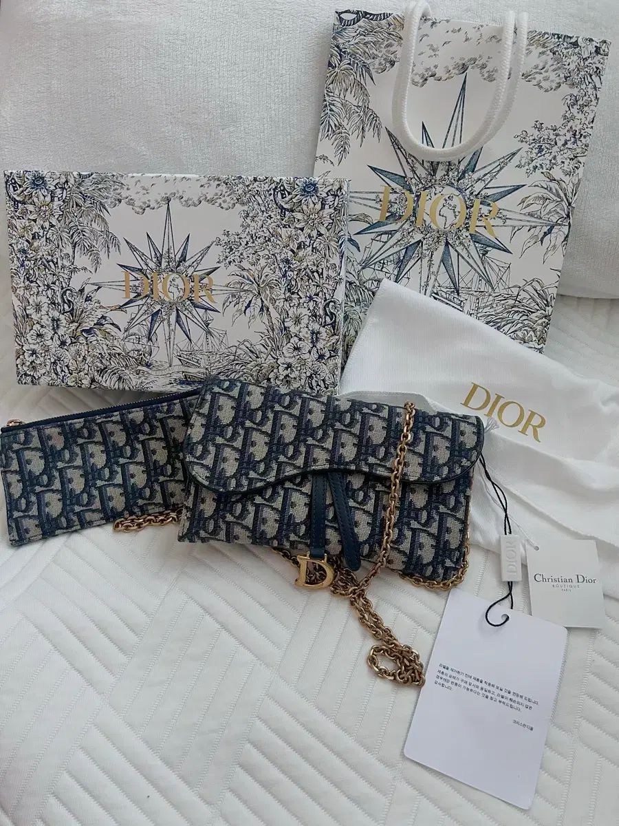 コンディション最高 フルセット Dior オブリーク チェーン ミニバッグ 財布ポーチ
