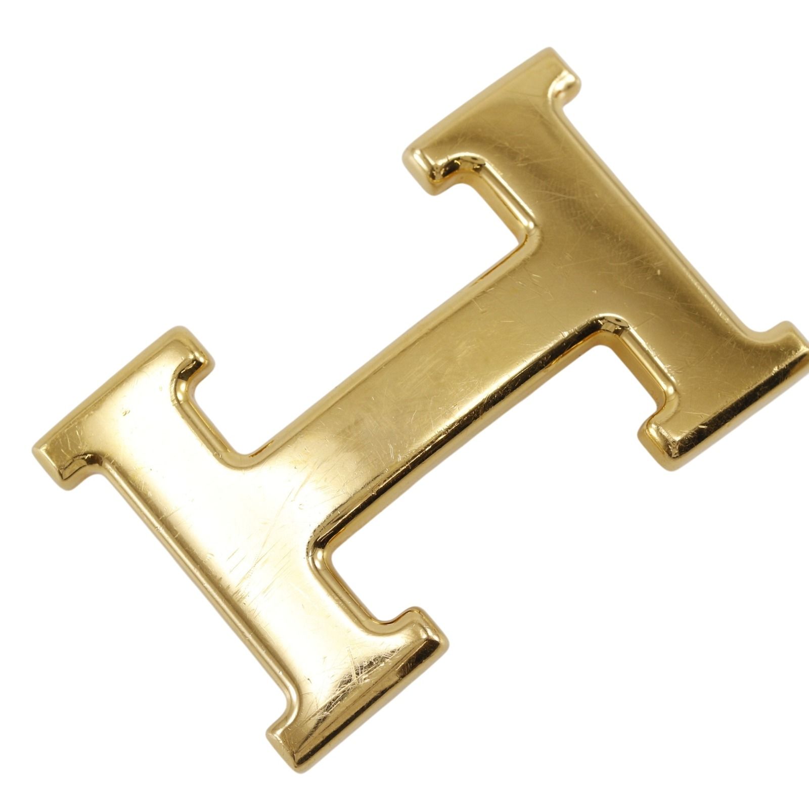 【HERMES】エルメス Hバックル 金メッキ ユニセックス ベルト