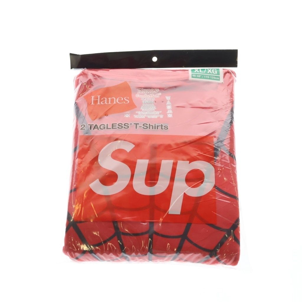 SUPREME (シュプリーム) 26SS × Hanes Spider-Man Tagless Tees RED 2 Pack ヘインズ スパイダーマン タグレス クルーネック 半袖Tシャツ 2パック レッド