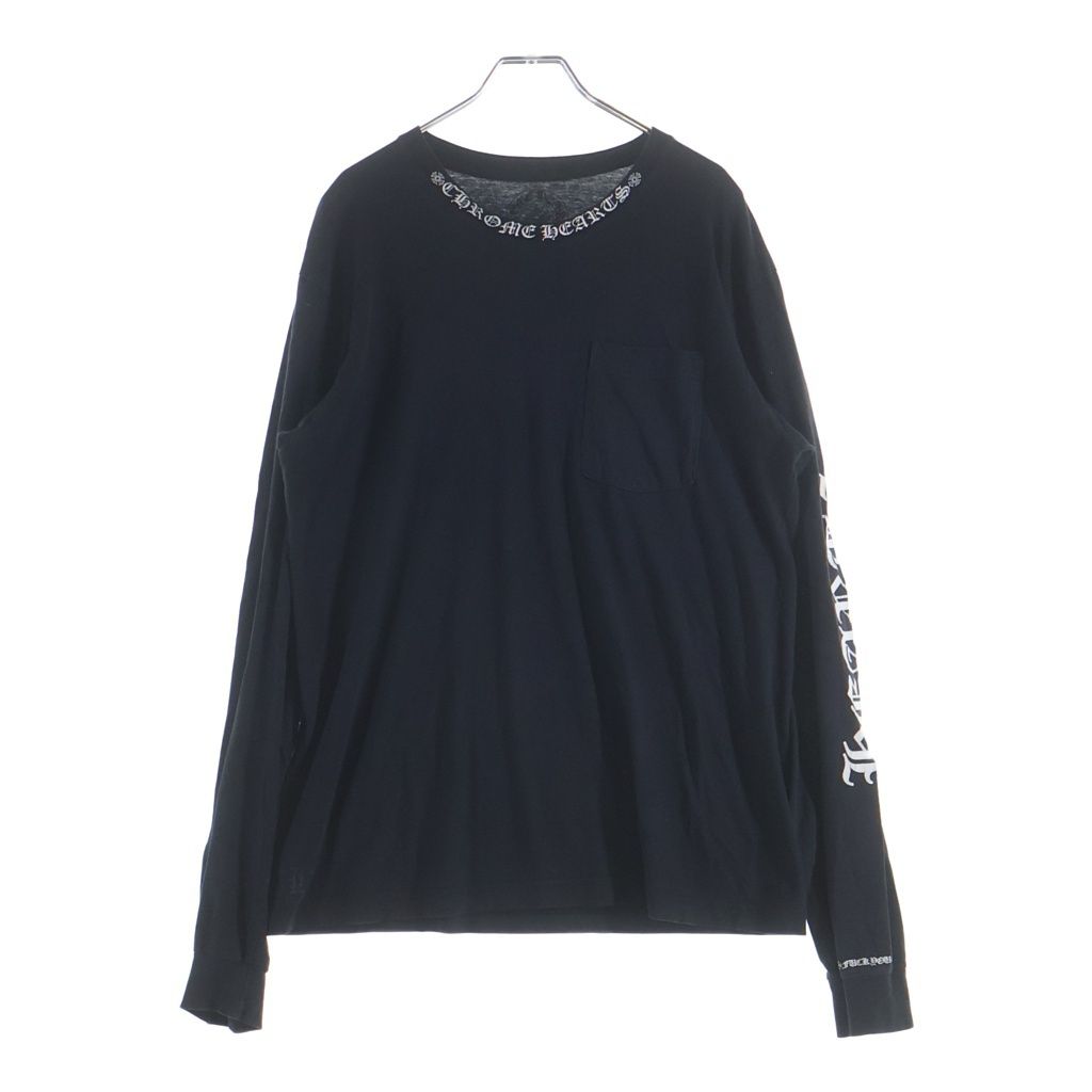 CHROME HEARTS (クロムハーツ) Neck Logo FUCK YOU L/S Tee ネックロゴ