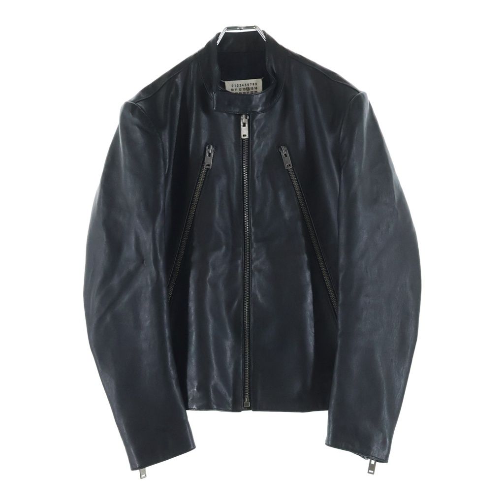 Maison Martin Margiela メゾンマルタンマルジェラ 17AW 八の字 シングルライダース レザー ジャケット ブラック S50AM0307 SY0601 Maison Martin Margiela (メゾンマルタンマルジェラ) 17AW 八の字