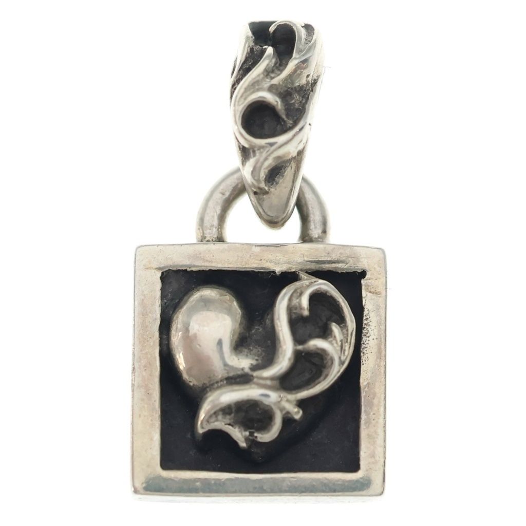 CHROME HEARTS (クロムハーツ) FRAMED HEART フレームドハート チャーム ペンダントトップ シルバー BCA273