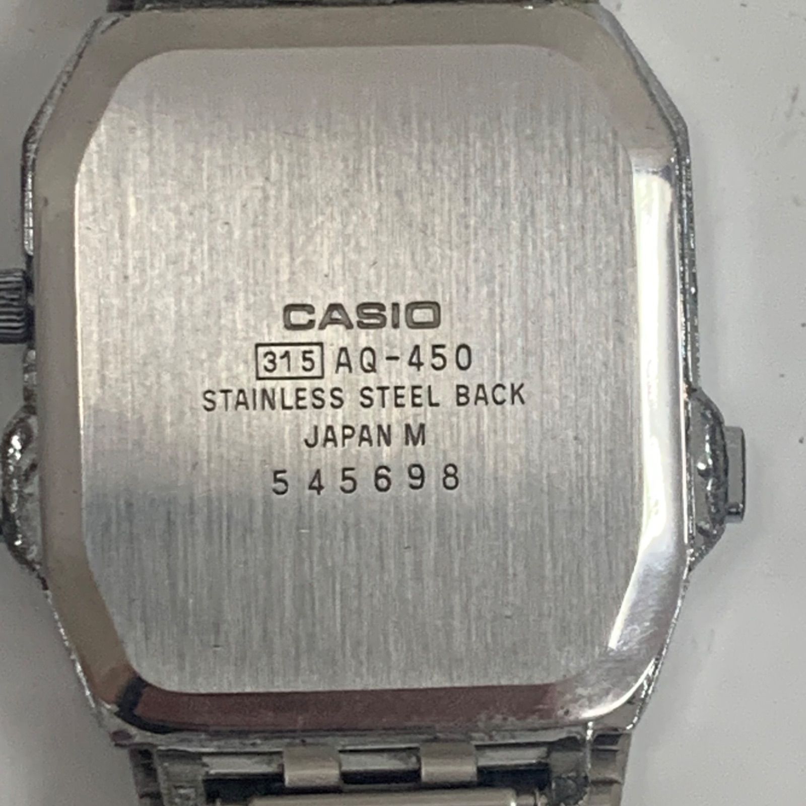 ✨CASIO✨カシオ✨アラームクロノグラフ✨AQ-450G✨ヴィンテージ✨腕時計 欲張りの極み】カシオ AQ-450 アナデジ アラームクロノグラフ