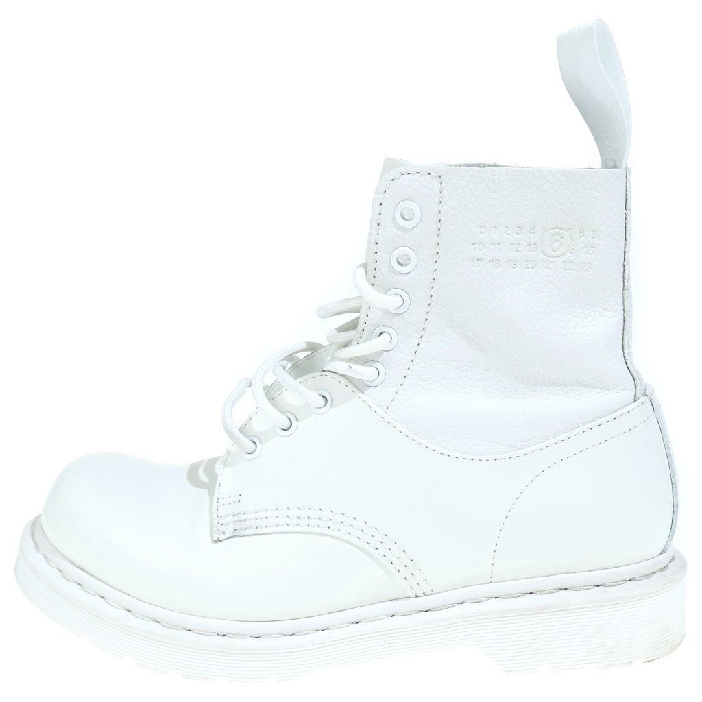 Dr.Martens (ドクターマーチン) ×MM6 Maison Margiela 1460 TWIST エムエムシックスメゾンマルジェラ 8ホール レザーブーツ ホワイト