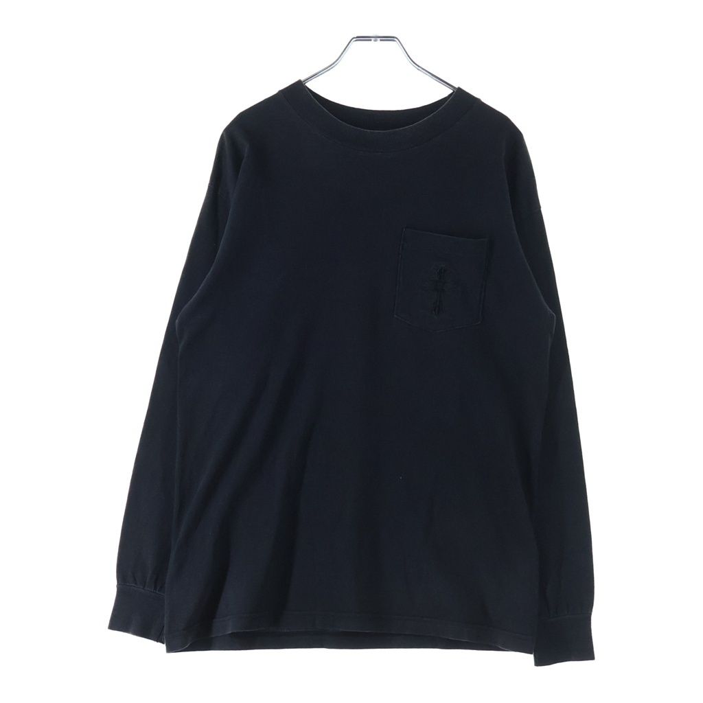 CHROME HEARTS (クロムハーツ) OLD L/S オールド 胸CHクロス刺繍 長袖Tシャツカットソー