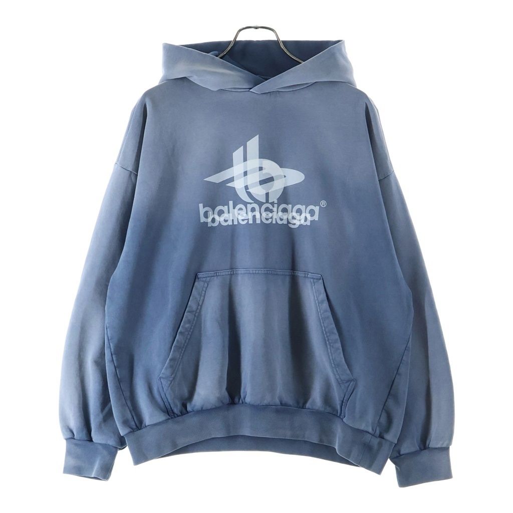 BALENCIAGA (バレンシアガ) 23AW Layered Faded Hoodie レイヤード フェード フーディー パーカー ダメージ加工