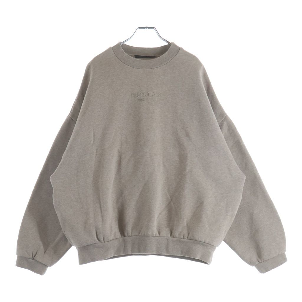 FEAR OF GOD ESSENTIALS (フィアオブゴッド エッセンシャルズ) Crewneck Sweatshirts クルーネックスウェットシャツ ラバーロゴスウェットトレーナー ブラウン