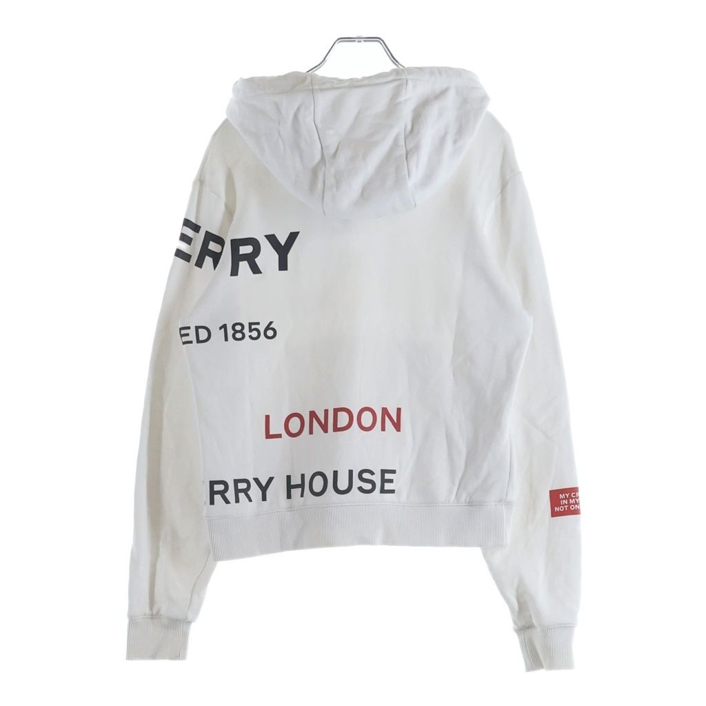 バーバリー　フーディパーカー　ホワイト　XS BURBERRY (バーバリー) Hoodie ホースフェリー プルオーバースウェット