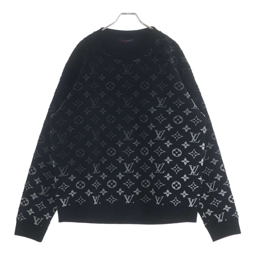 LOUIS VUITTON (ルイヴィトン) 23SS グラデーション モノグラム クルーネックスウェット RM231Q I06 HOY41W ブラック