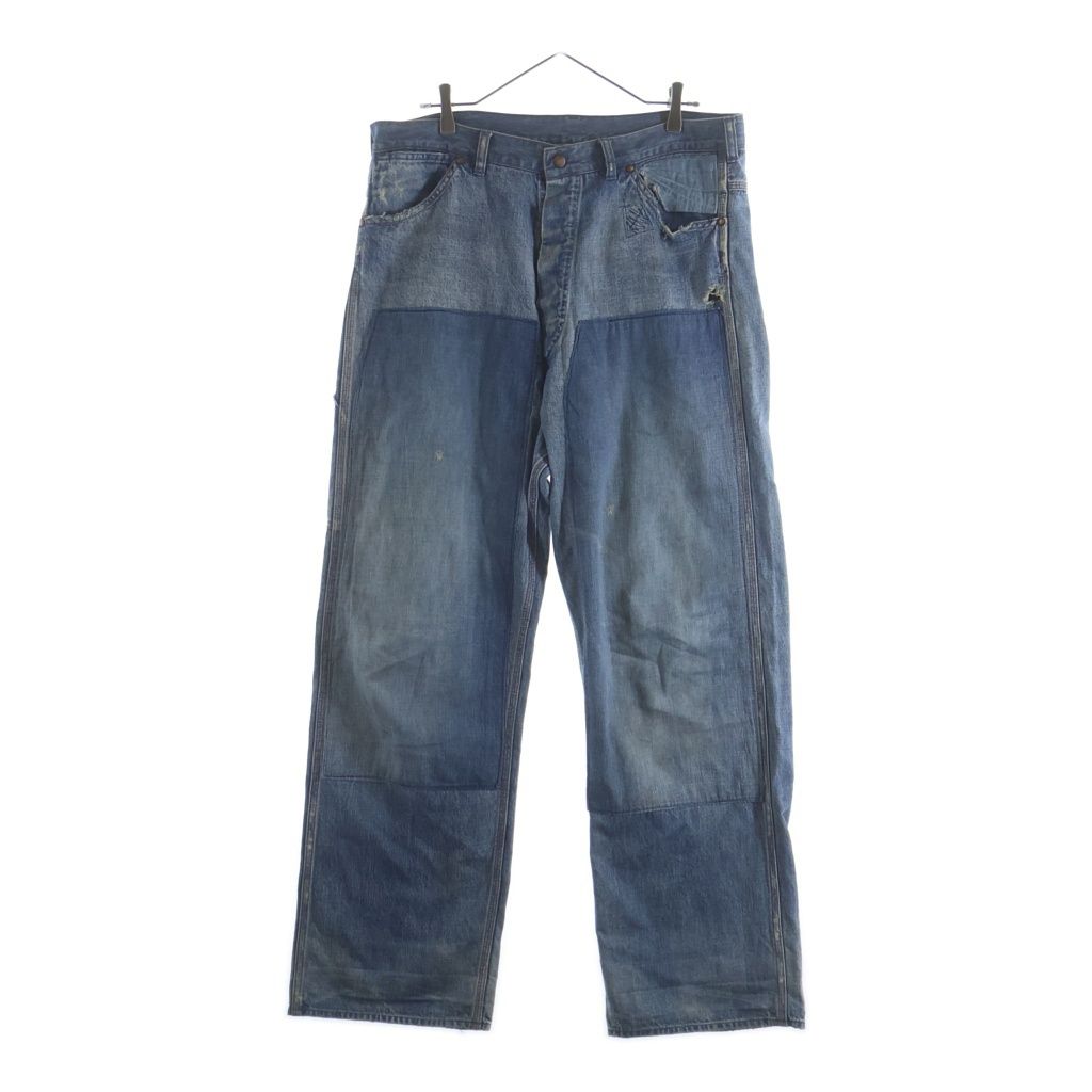 SAINT MICHAEL (セントマイケル) 23AW DENIM PAINTER PANTS ペインター ダメージ加工 デニムパンツ SM-A23-0000-038 インディゴ
