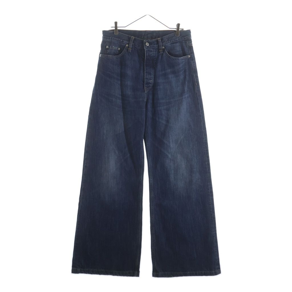 MAC HOPE (マックホープ) Skid Jeans Streaky Dark Blue ボタンフライ ワイドデニムパンツ インディゴブルー 55284249