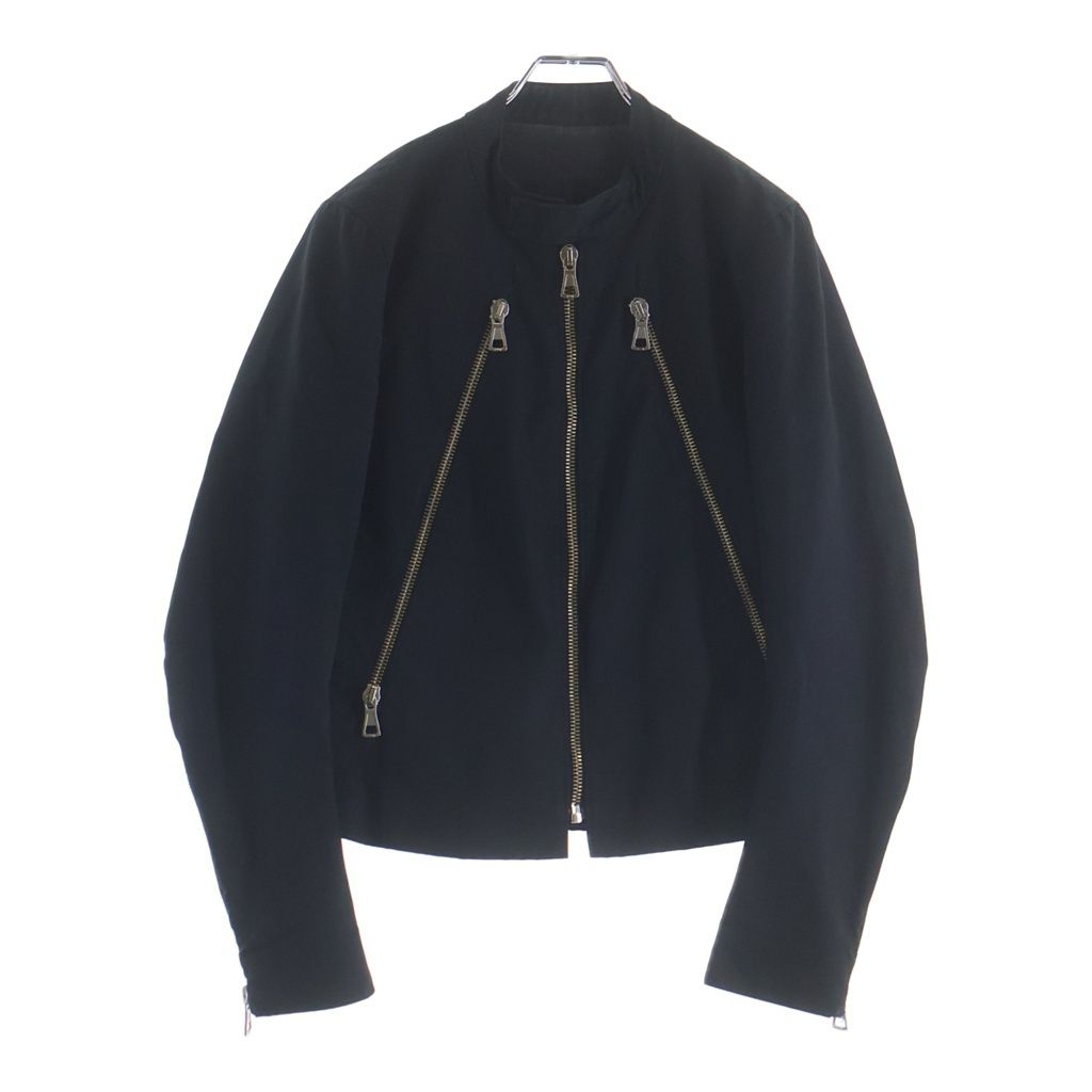 Maison Martin Margiela (メゾンマルタンマルジェラ) 4 07SS Archive ここのえ期 5ZIP RIDERS JACKET COTTON 5ジップ ライダース ジャケット コットン ハノ字 ブラック