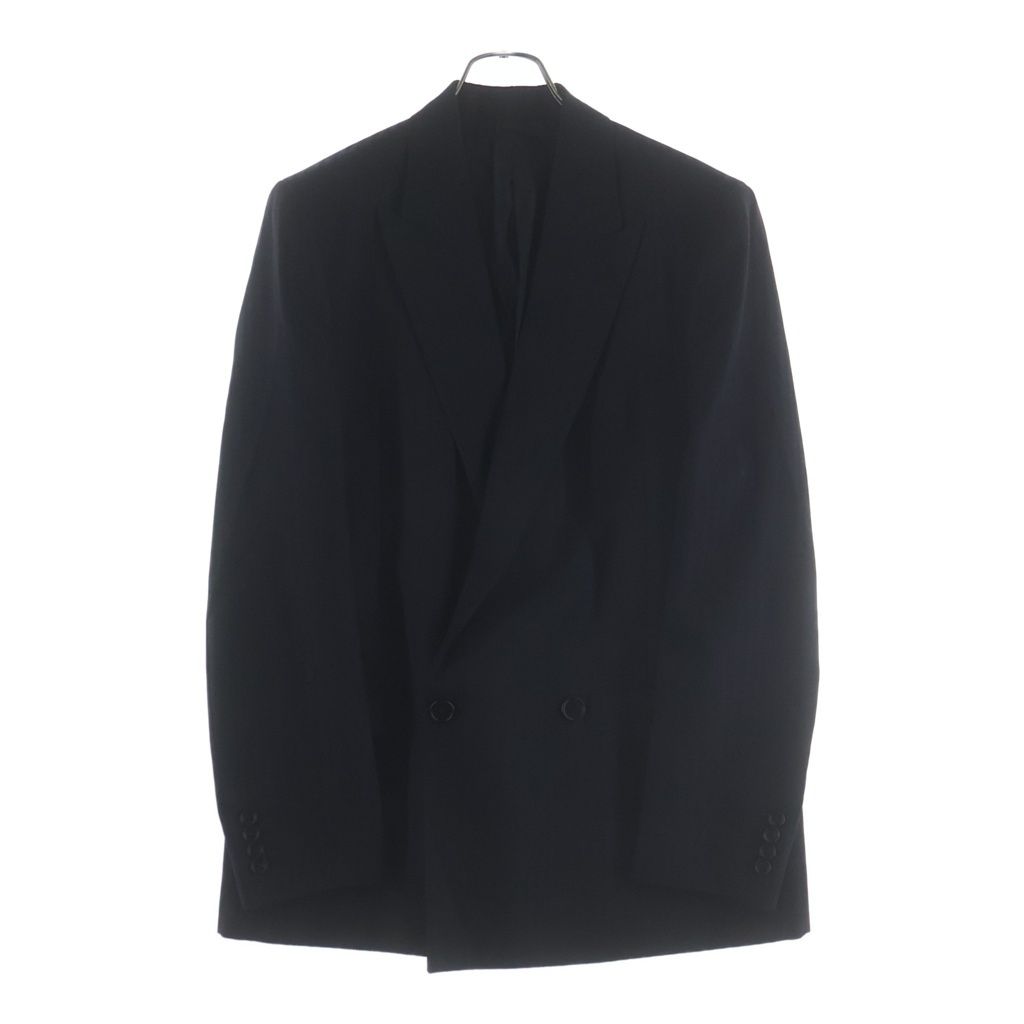 CELINE (セリーヌ) BOXY JACKET IN STRIPED WOOL ストライプ柄 ウール ボクシーダブルテーラードジャケット ブラック 2V77J138Q