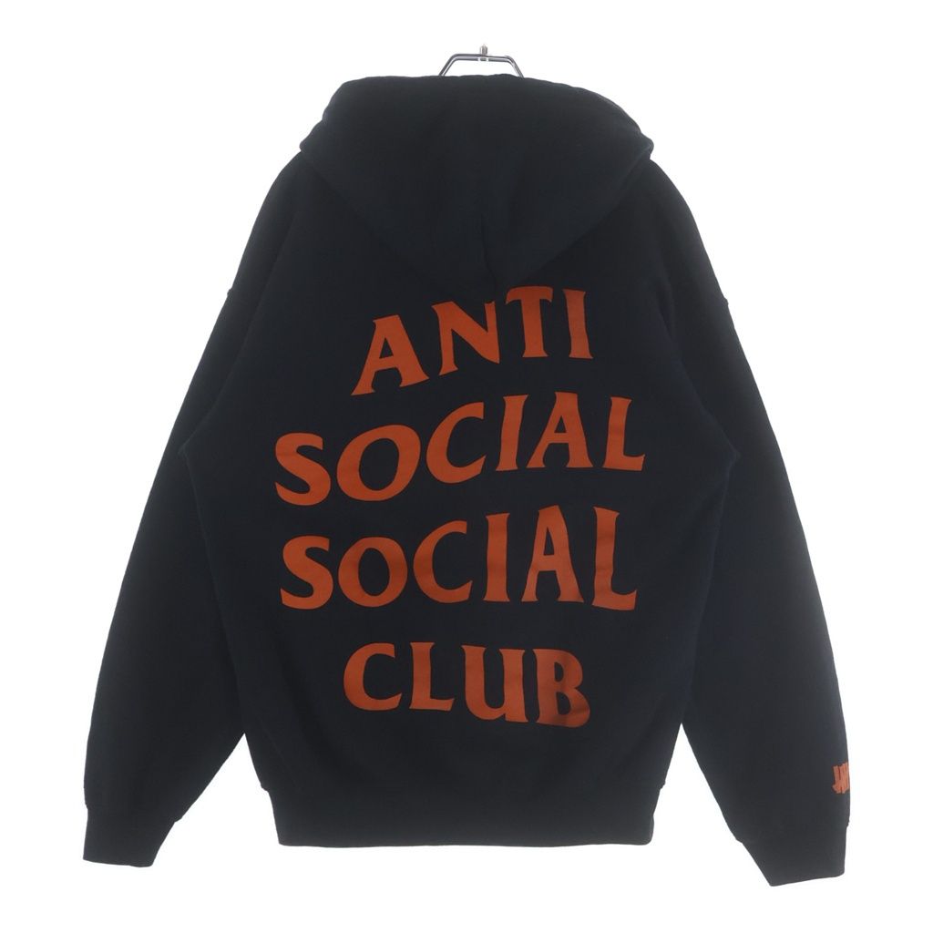 ANTI SOCIAL SOCIAL CLUB (アンチソーシャルソーシャルクラブ) ×PARANOID LOGO PRINT PULLOVER HOODIE ×パラノイド ロゴプリント プルオーバーパーカー フーディ ブラック 9,568円