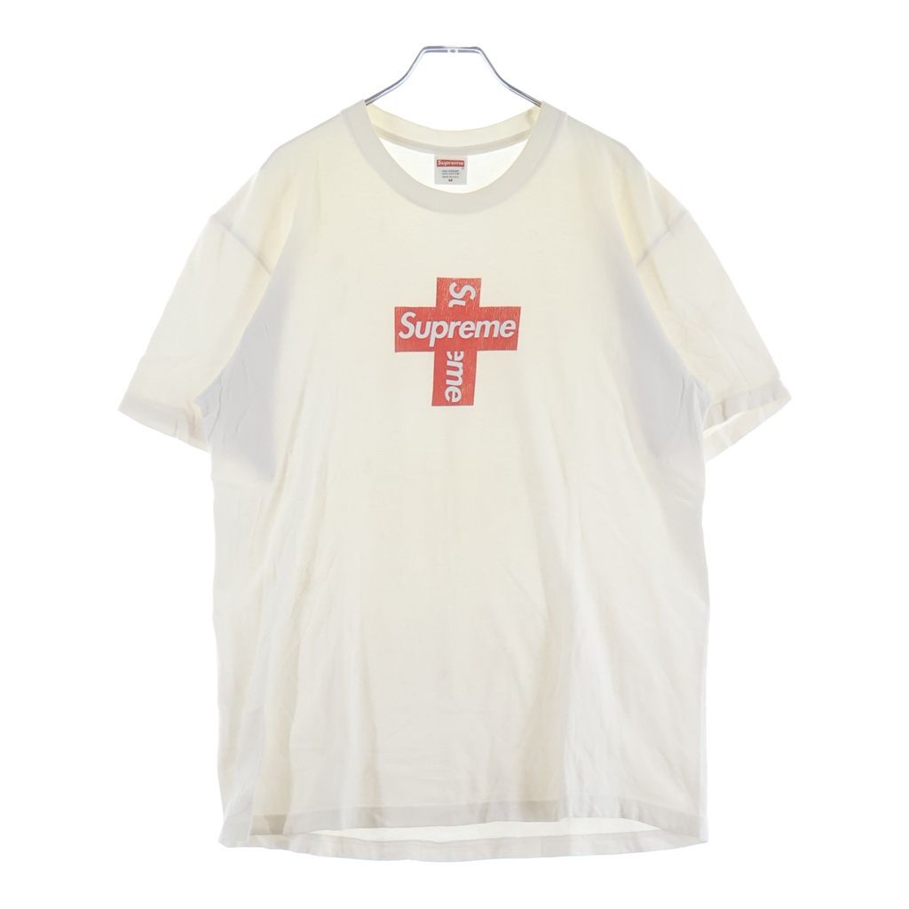 SUPREME (シュプリーム) 20AW Cross Box Logo Tee クロスボックスロゴ クルーネックス半袖Tシャツカットソー ホワイト