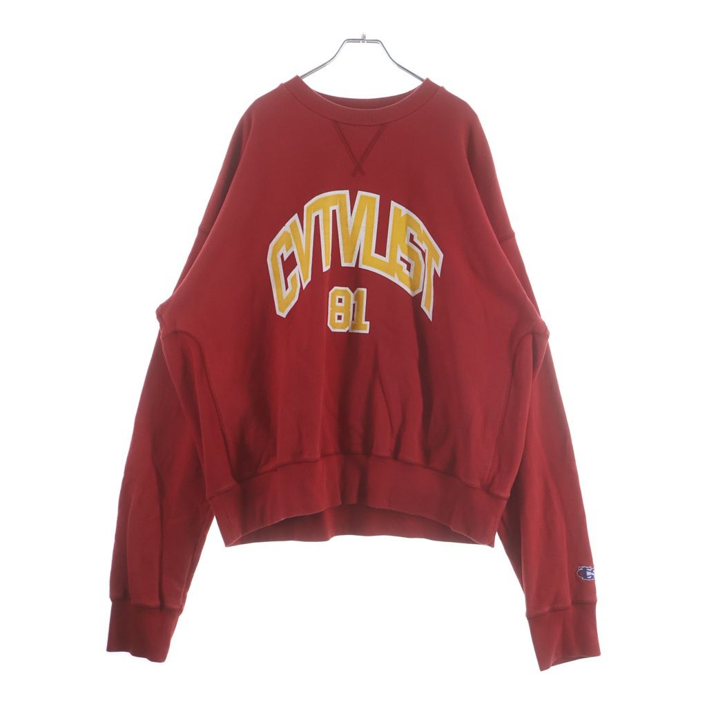 cvtvlist (カタリスト) University Crewneck ユニバーシティ クルーネック スウェットシャツ レッド 2401110304