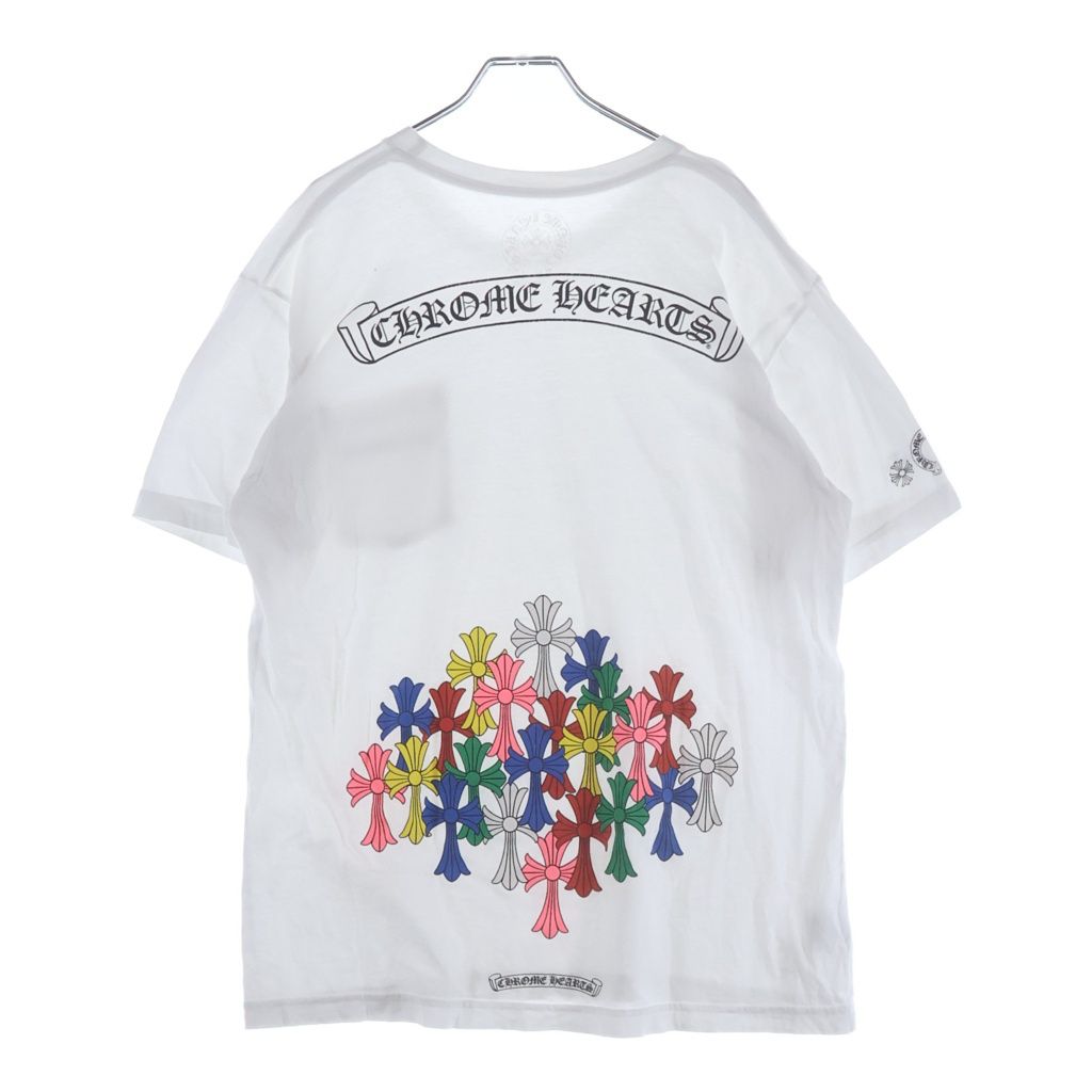 CHROME HEARTS (クロムハーツ) MLTCOL CEM CRS TEE マルチセメタリークロスプリント クルーネック半袖Tシャツ ショートスリーブカットソー ホワイト