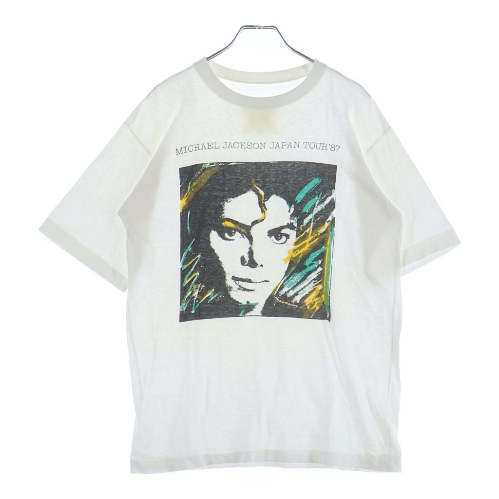 VINTAGE (ヴィンテージ) 80s-90s MICHAEL JACKSON JAPAN TOUR マイケルジャクソン ツアーT クルーネックTシャツ ホワイト