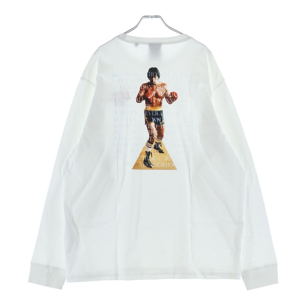 KITH (キス) ×ROCKY ロッキー ラバープリントデザイン クルーネック カットソー 長袖Tシャツ ホワイト KH030158