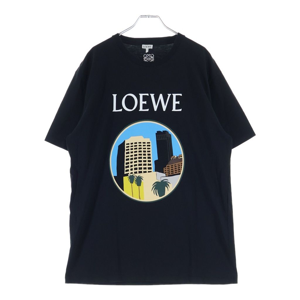 LOEWE (ロエベ) 21SS L.A. Series T-Shirt アナグラム ロゴ刺繍半袖Tシャツ ブラック H897Y22X01