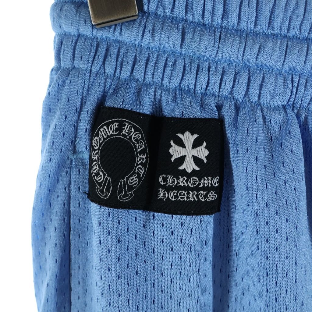 CHROME HEARTS クロムハーツ MESH WARM UP JERSEY メッシュ バーシティー ジャージー CHプリントメッシュ ハーフパンツ ブルー CHROME HEARTS (クロムハーツ) MESH WARM UP JERSEY メッシュ バー