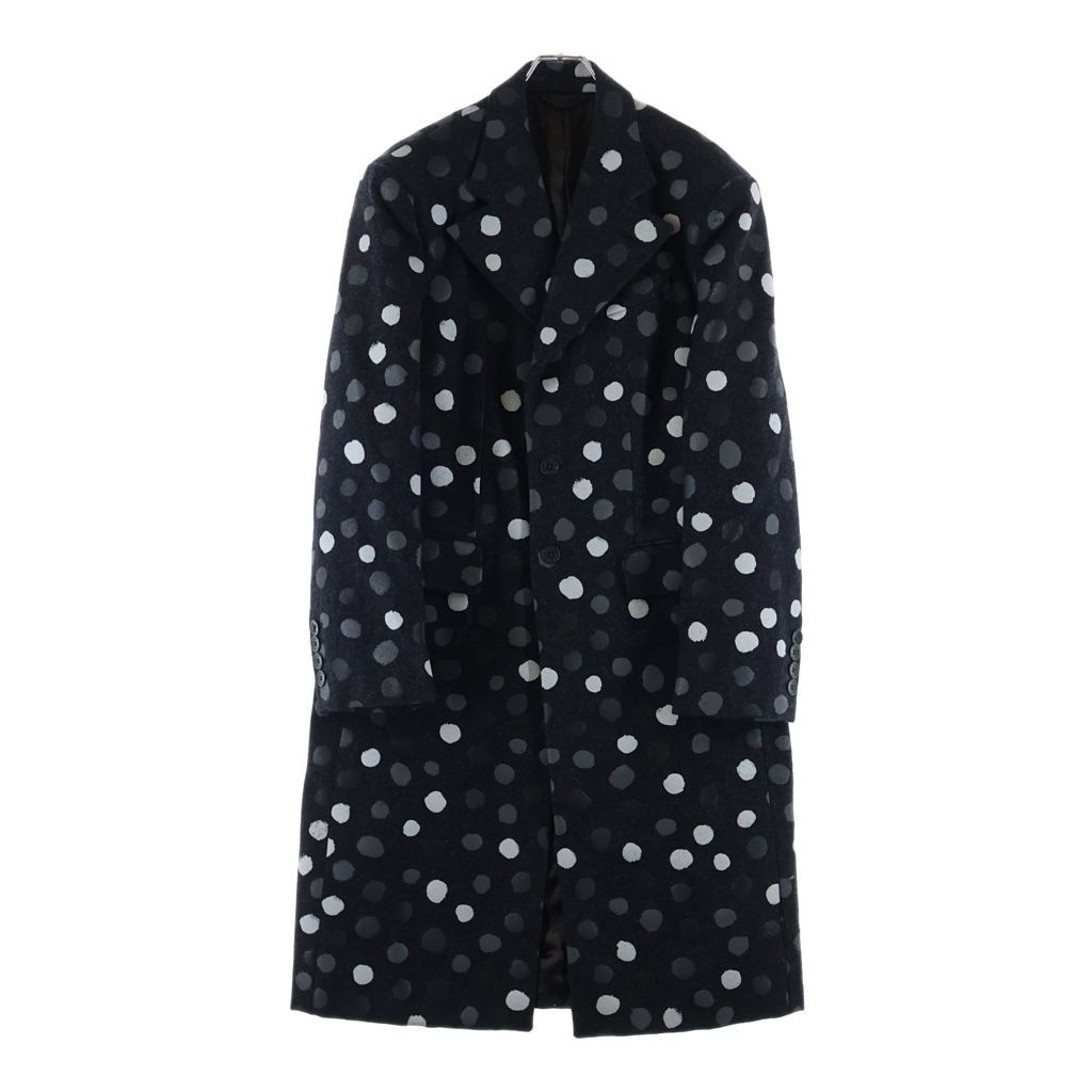 LOUIS VUITTON (ルイヴィトン) 23SS ×YK Painted Dots Jacket RM231H XK4 HOC30E ×草間彌生 ペインテッド ドット柄ジャケット ウールチェスターコート グレー