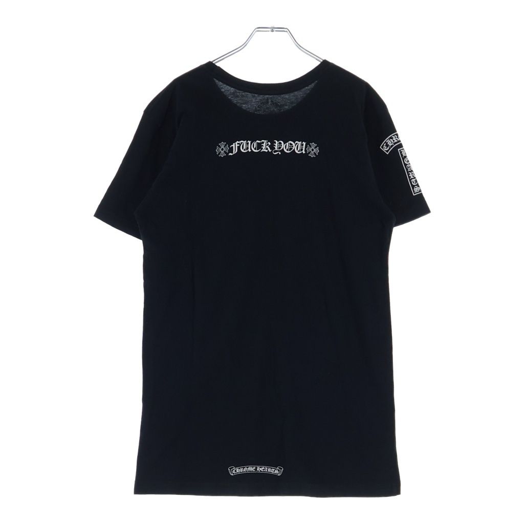 CHROME HEARTS (クロムハーツ) CH T-SHIRT ファックユープリント クルーネック 半袖Tシャツ カットソー ブラック