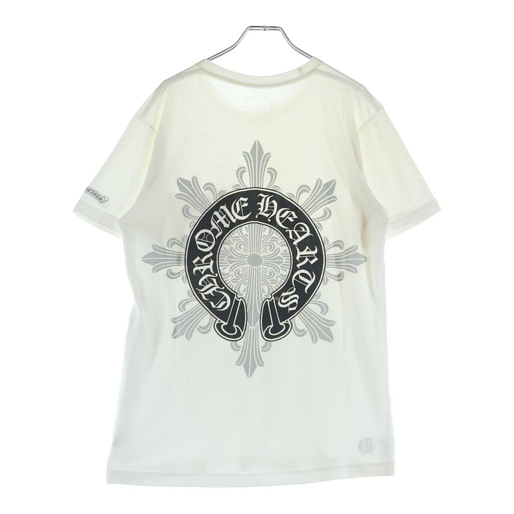 CHROME HEARTS (クロムハーツ) S/S TEE オールド バックフローラル ホースシュープリント 半袖Tシャツカットソー
