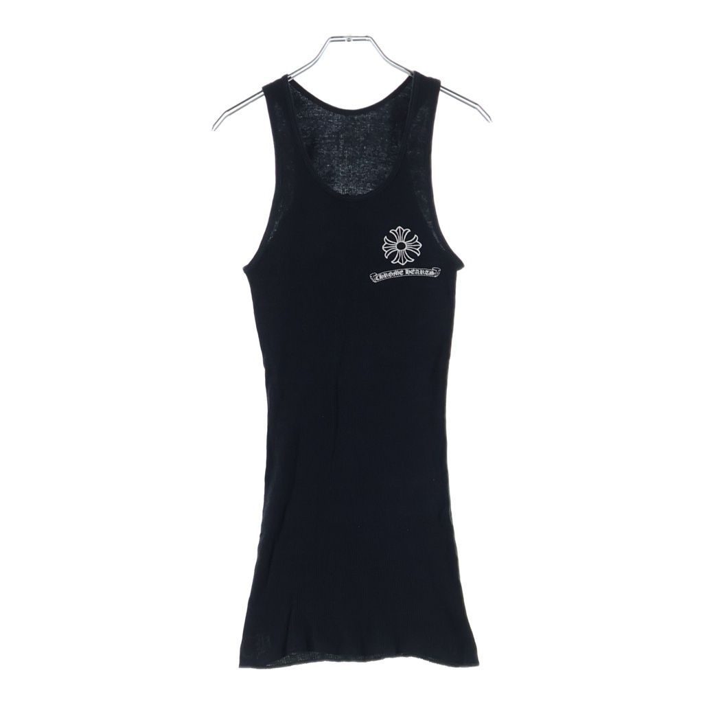 CHROME HEARTS (クロムハーツ) OLD CH PLUS TANK CHプラス ロゴ タンクトップ ノースリーブ ブラック